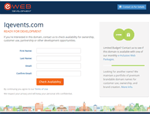 Tablet Screenshot of iqevents.com